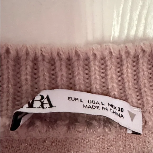 Zara Soft Textured Mauve Sweater - Picture 4 of 4